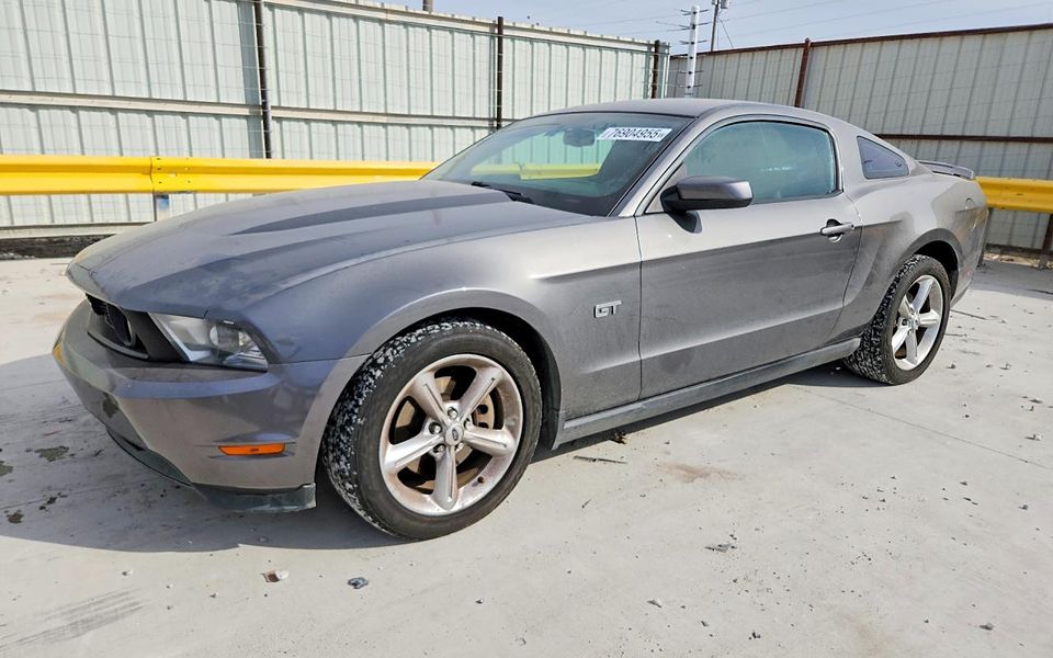2010 Mustang GT in Dark Gray Metallic, front three-quarter view